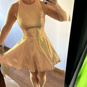Alice + Olivia rose gold mini dress size 0